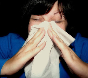 woman Sneezing