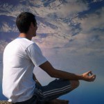 man doing yoga