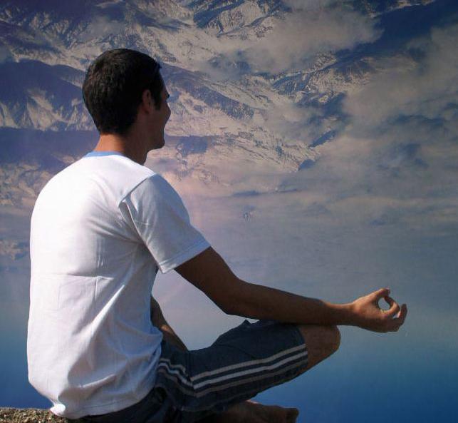 man doing yoga