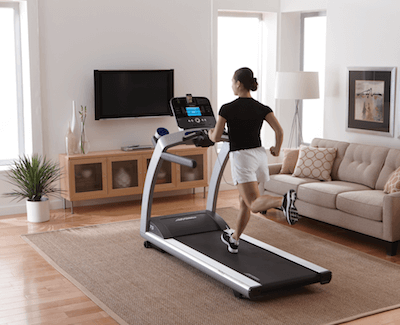 woman on treadmill